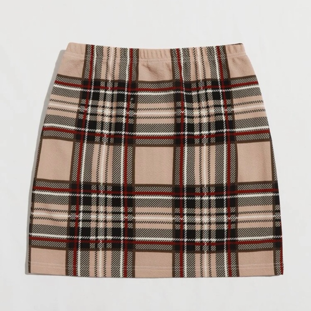 Mini bodycon skirt plaid